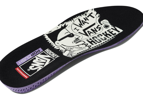 Hockey X Vans Skate Slip on White Snake