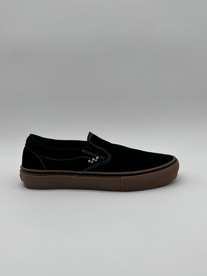 Vans Skate Slip On Black Gum Suede