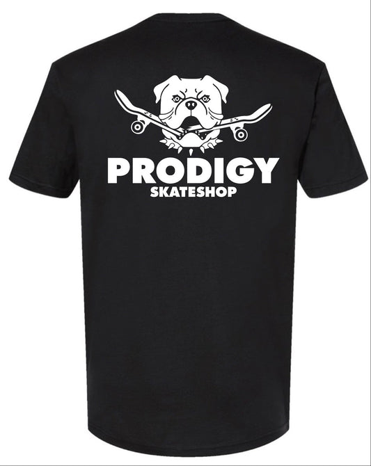 Prodigy SkateShop T-Shirt Black Bulldog