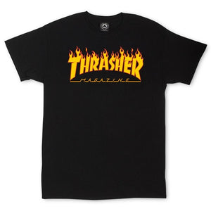 Thrasher T-Shirt Flame Black