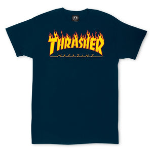 Thrasher T-Shirt Flame Navy