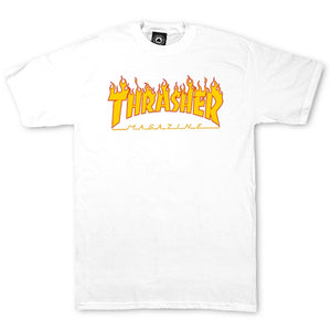 Thrasher T-Shirt Flame White